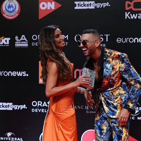 حسن أبو الروس ودينا الشربيني- انستغرام @dinaelsherbinyy