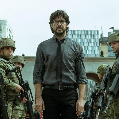 ألفارو مورتي في La Casa de Papel - انستغرام @lacasadepapel