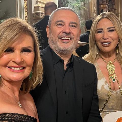 ايلي صعب يتوسط يسرا وايناس الدغيدي - انستغرام @youssra