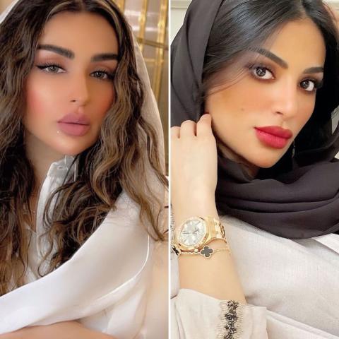 فاطمة الأنصاري وشقيقتها أمل الأنصاري - صورة معدلة من السوشيال ميديا