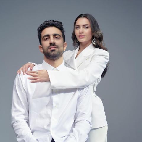 مصطفى جاد وزوجته كارمن سليمان - صورة من انستغرام