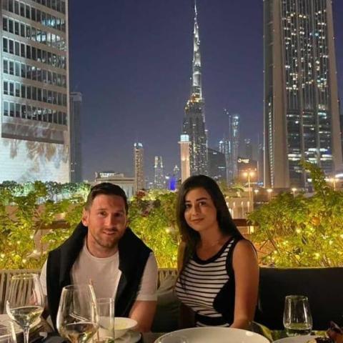 روعة السعدي مع ليونيل ميسي - صورة من إنستغرام