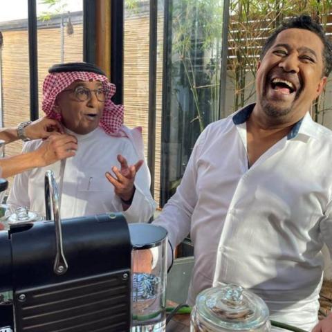 داود الشريان مع الشاب خالد - صورة من تويتر