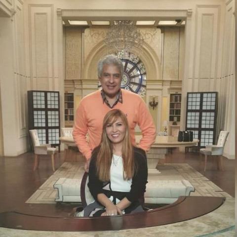 وائل الإبراشي وزوجته سحر