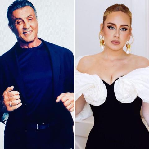 أديل وسيلفستر ستالون - صورة معدلة من السوشيال ميديا