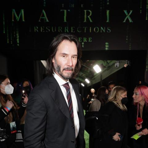 كيانو ريفز خلال العرض الأول لفيلم The Matrix: Resurrections - انستغرام @thematrixmovie