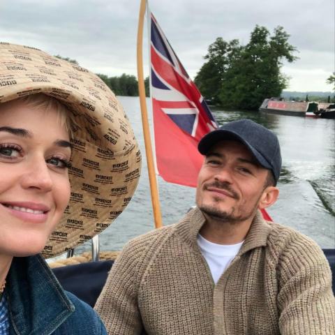 كيتي بيري وأورلاندو بلوم - صورة من إنستغرام