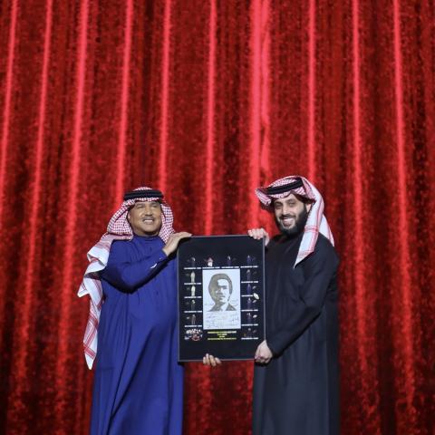 معالي المستشار تركي آل الشيخ ومحمد عبده في &quot;ليلة المعازيم&quot;