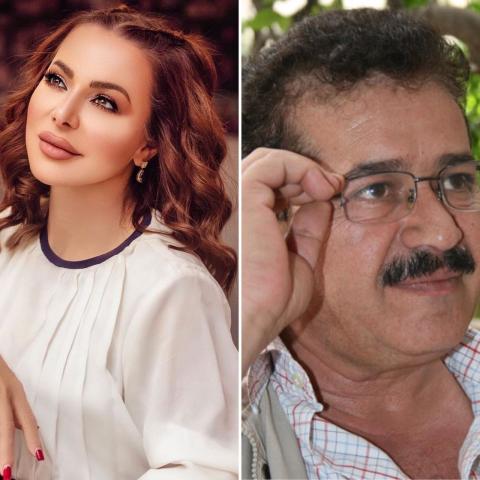 سوزان نجم الدين والراحل بسام الملا - صورة معدلة من السوشيال ميديا