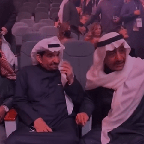 ناصر القصبي وعبدالله السدحان خلال حفل Joy Awards