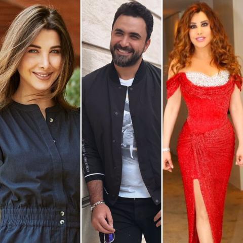 نجوى كرم ونانسي عجرم ونادر الأتات - صورة معدلة من السوشيال ميديا