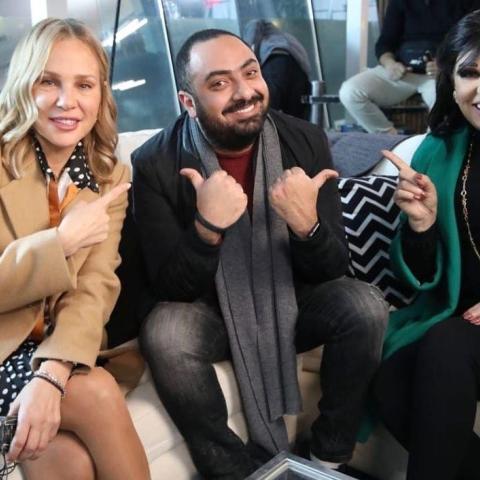 فيفي عبده وشيرين رضا والمخرج مرقس عادل