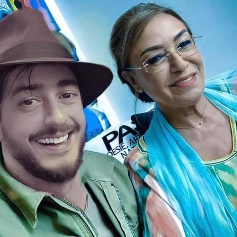 سعد لمجرد ووالدته نزهة الكراكي - صورة من فيسبوك