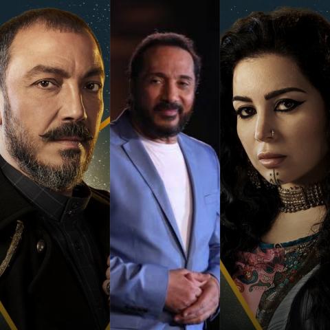 مي عز الدين وعلى الحجار وطارق لطفي