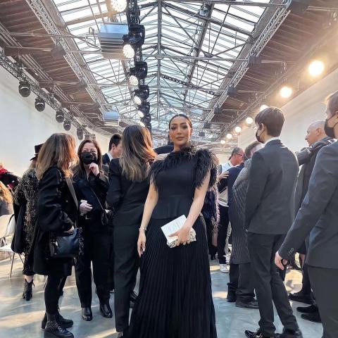 ريم السويدي بإطلالة من توقيع إيلي صعب- انستغرام @reemmua