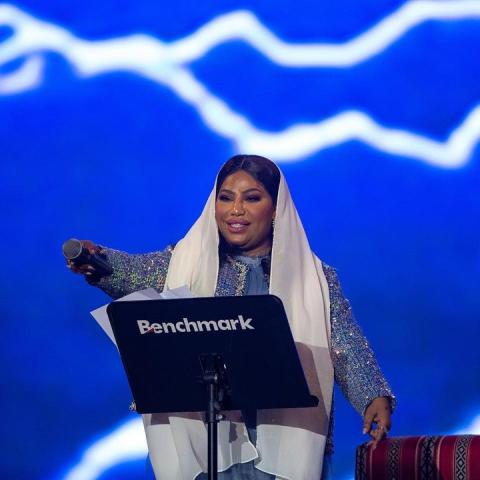 موضى الشمراني في موسم الرياض- انستغرام @benchmarkksa