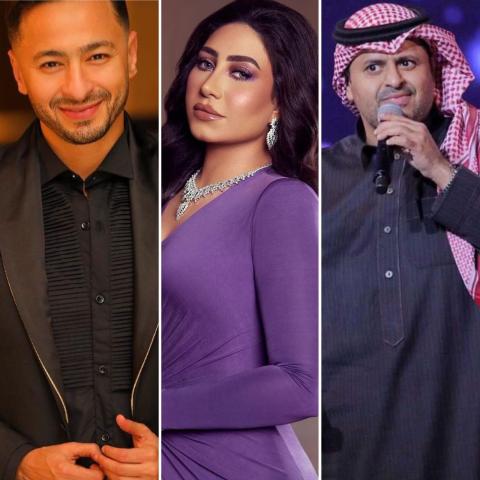 إبراهيم الحكمي وبوسي وحمادة هلال - صورة معدلة من السوشيال ميديا