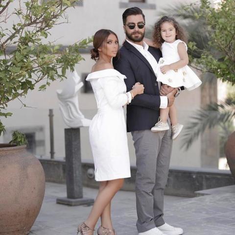 معتصم النهار وزوجته لين - صورة من غلاف مجلة سيدتي