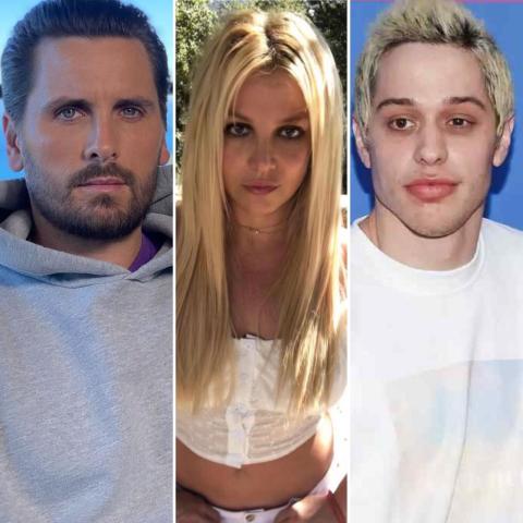 بريتني سبيرز  وبيت ديفيدسون وسكوت ديسك -صورة معدلة من السوشال ميديا