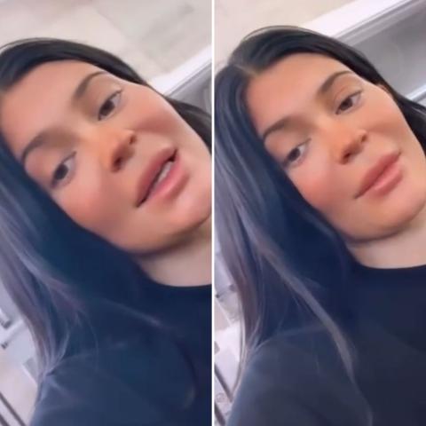 كايلي جينر وابنتها ستورمي - صورة معدلة من السوشيال ميديا