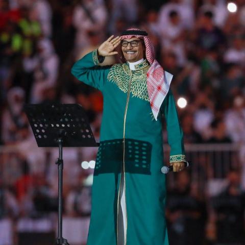 رابح صقر في &quot;ليلة الصقور&quot; - الصورة من السوشيال ميديا