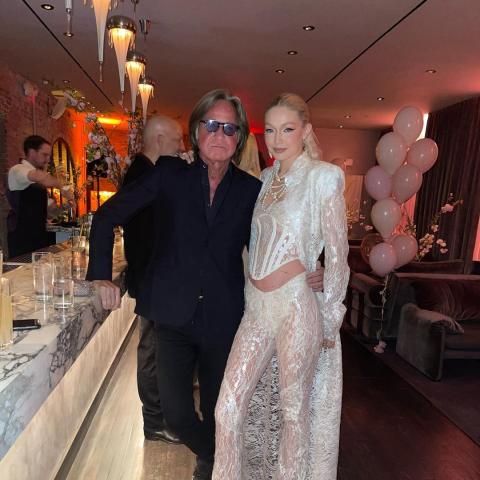 بيلا حديد ووالدها محمد حديد- انستغرام @mohamedhadid