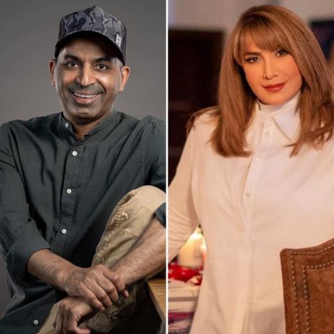 هدى حسين وطارق العلي - صورة معدلة من السوشيال ميديا