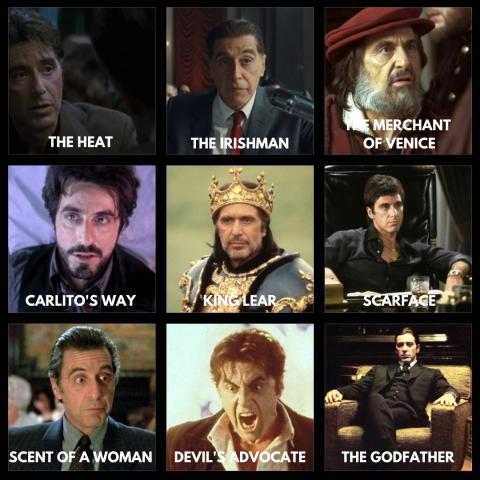 صور لأبرز شخصيات آل باتشينو- من السوشيال ميديا