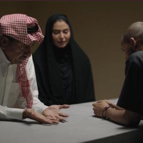 لقطة من المشهد الأخير في العاصوف