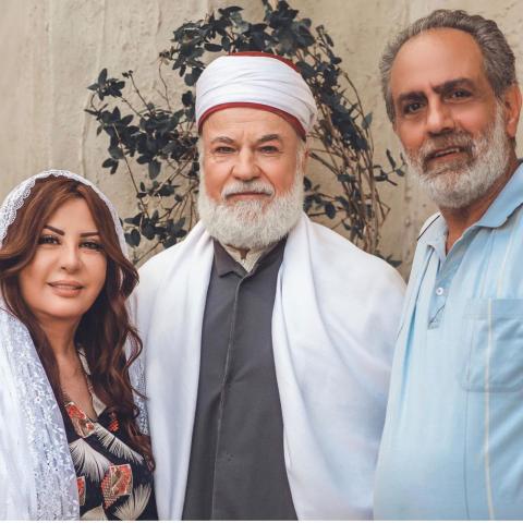 صورة من كواليس مسلسل باب الحارة