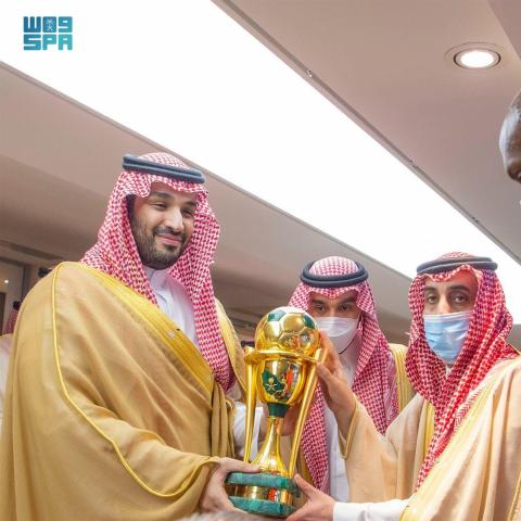 سمو وليد العهد الأمير محمد بن سلمان في بطولة كأس خادم الحرمين الشريفين - الصورة من واس