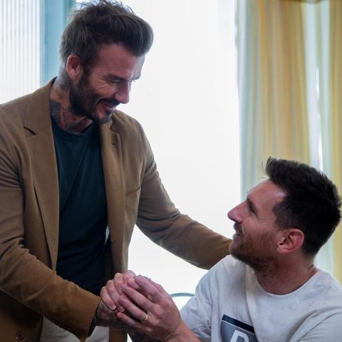 ديفيد بيكهام وليونيل ميسي - انستغرام @davidbekham