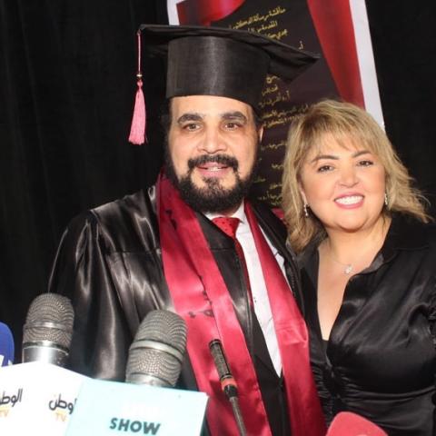 مجدي كامل وزوجته مها أحمد- انستغرام @mahaahmed_official