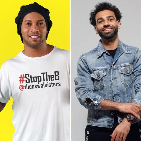 رونالدينيو ومحمد صلاح - صورة معدلة من السوشيال ميديا