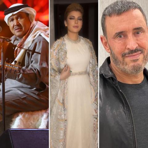 كاظم الساهر وأصالة ومحمد عبده - صورة معدلة من السوشيال ميديا