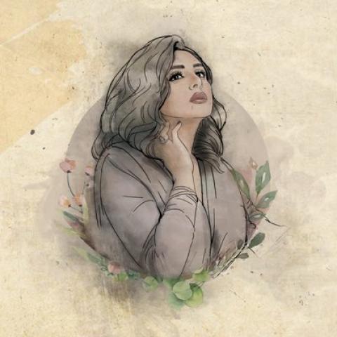 بوستر أغنية لوحة باهتة لأنغام