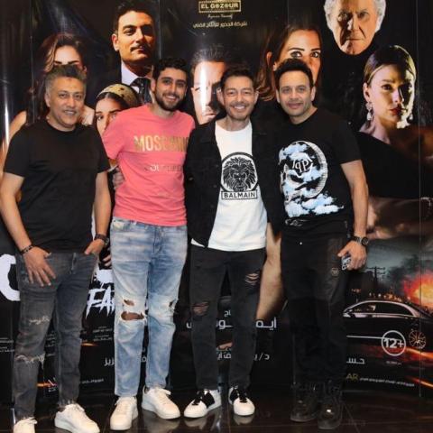 مصطفى قمر وابنه تيام وأحمد زاهر