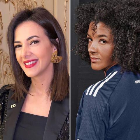 دنيا سمير غانم وشبيهتها سارة غاما