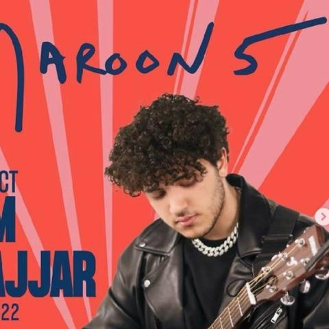 عصام النجار وmaroon 5  مع بعض في أبوظبي