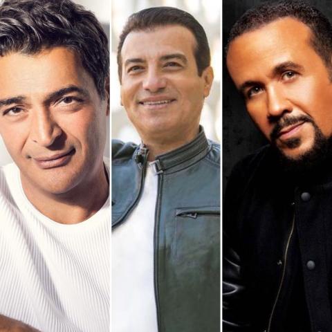 هشام عباس وحميد الشاعري وإيهاب توفيق