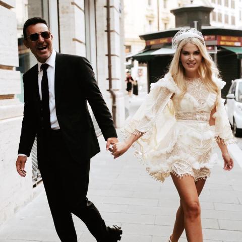 مصطفى صندل و ميليس ساتسوروب - صورة من إنستقرام Melis Sutsurup