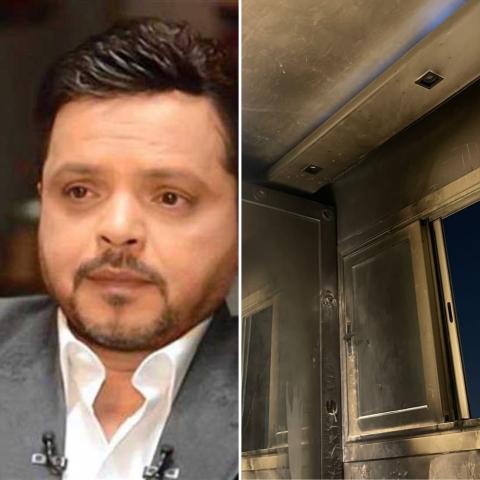 حريق في منزل هنيدي - الصور من السوشيال ميديا