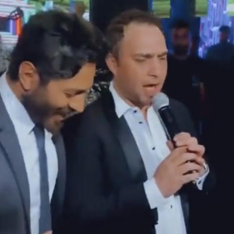 حسام حبيب برفقة تامر حسني في أول ظهور له بعد أزمته مع شيرين  