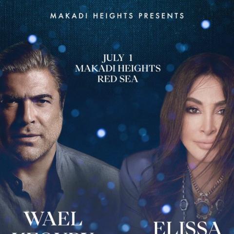 بوستر حفل وائل كفوري وإليسا