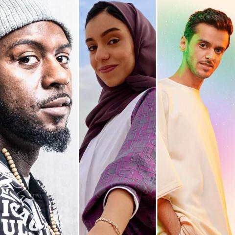 عايض وزينة عماد ودافي - صورة معدلة من السوشيال ميديا