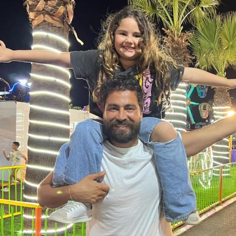 معتصم النهار و ابنته ساندرا 2 من انستغرام