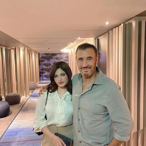 ندى الساهر مع عمها كاظم الساهر- صورة من انستقرام