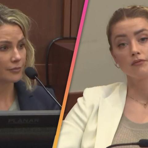 أثناء شهادة شانون ضد أمبر في المحاكمة - صورة من اليوتيوب لـ ET