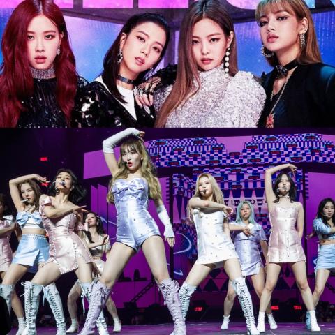 بلاك بينك BLACKPINK و توايس TWICE - صور من تويتر وويكيبيديا