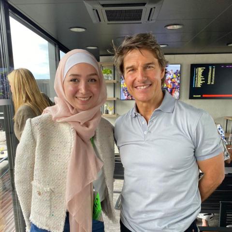 مايا غزال وتوم كروز - صورة من تويتر